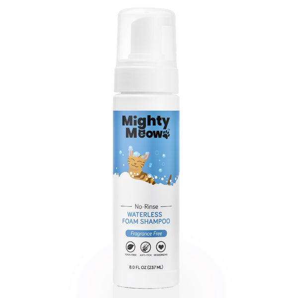 Waterless, No-Rinse Dry Shampoo Foam for Cats - Fragrance Free